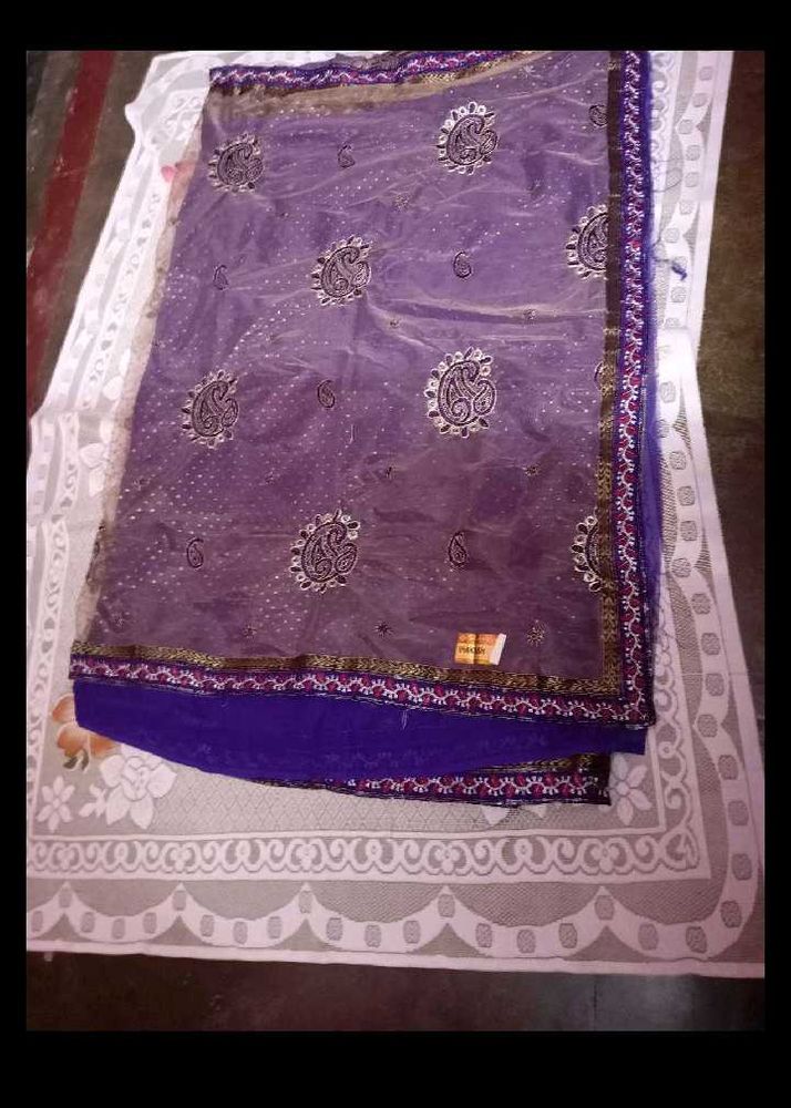 Elegant Purple Net Dupatta