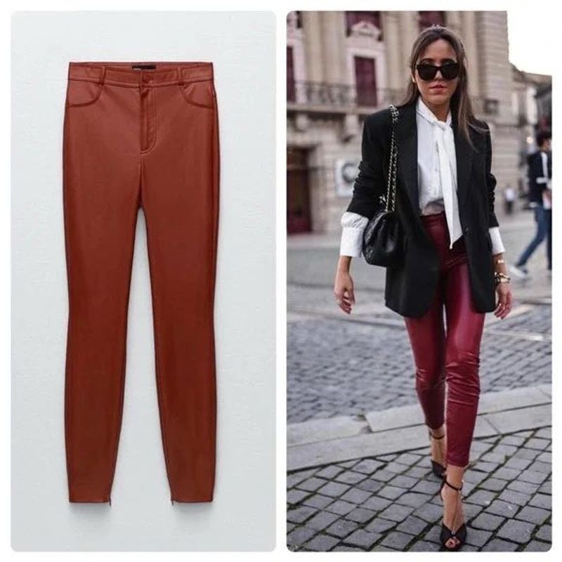 Zara Faux Leather Pants