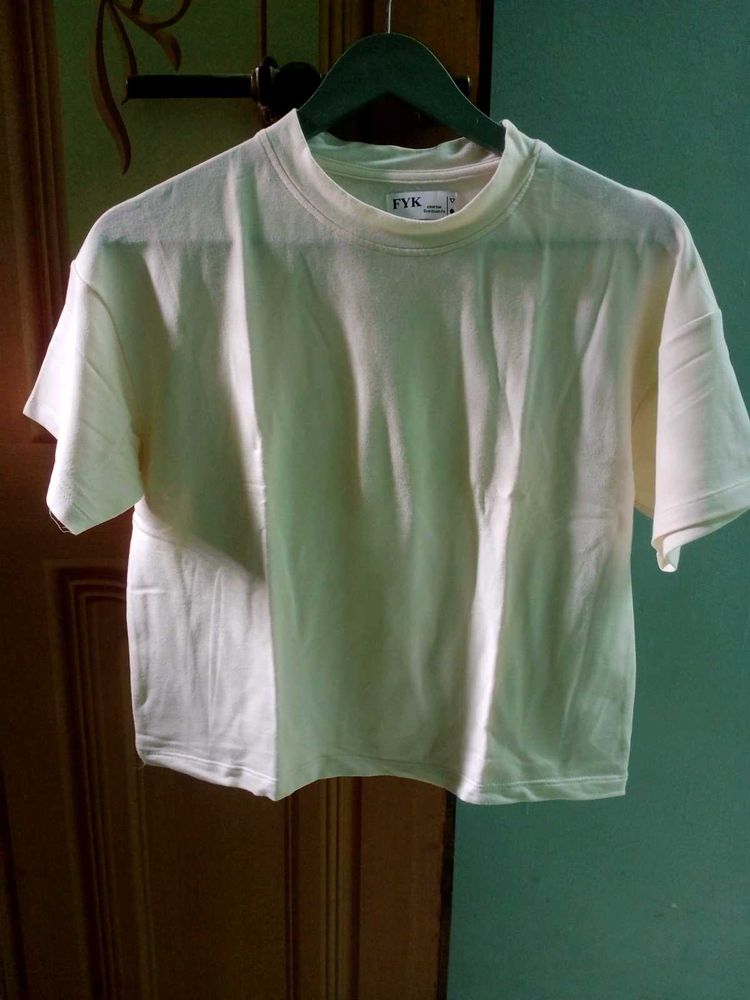Cream Cropped T-Shirt - Casual Style