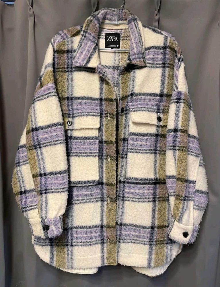 Zara Plaid Oversized Shacket