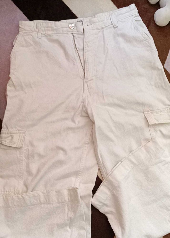 Beige Cargo Pants