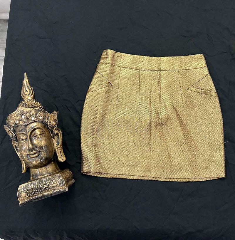 Gold Mini Skirt