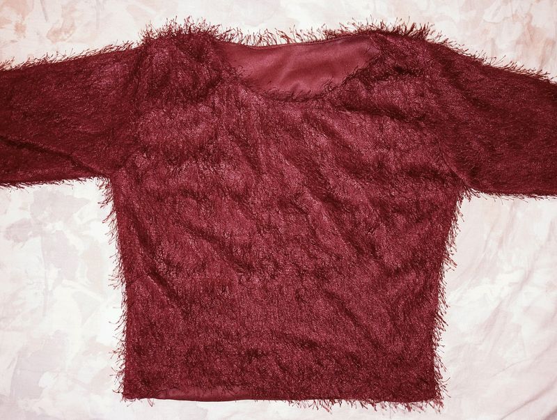 Thread Ruffle Crop Top For Women