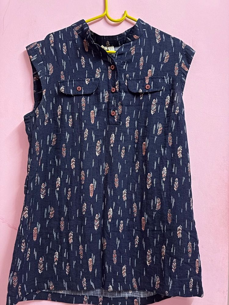 Printed Sleeveless Top