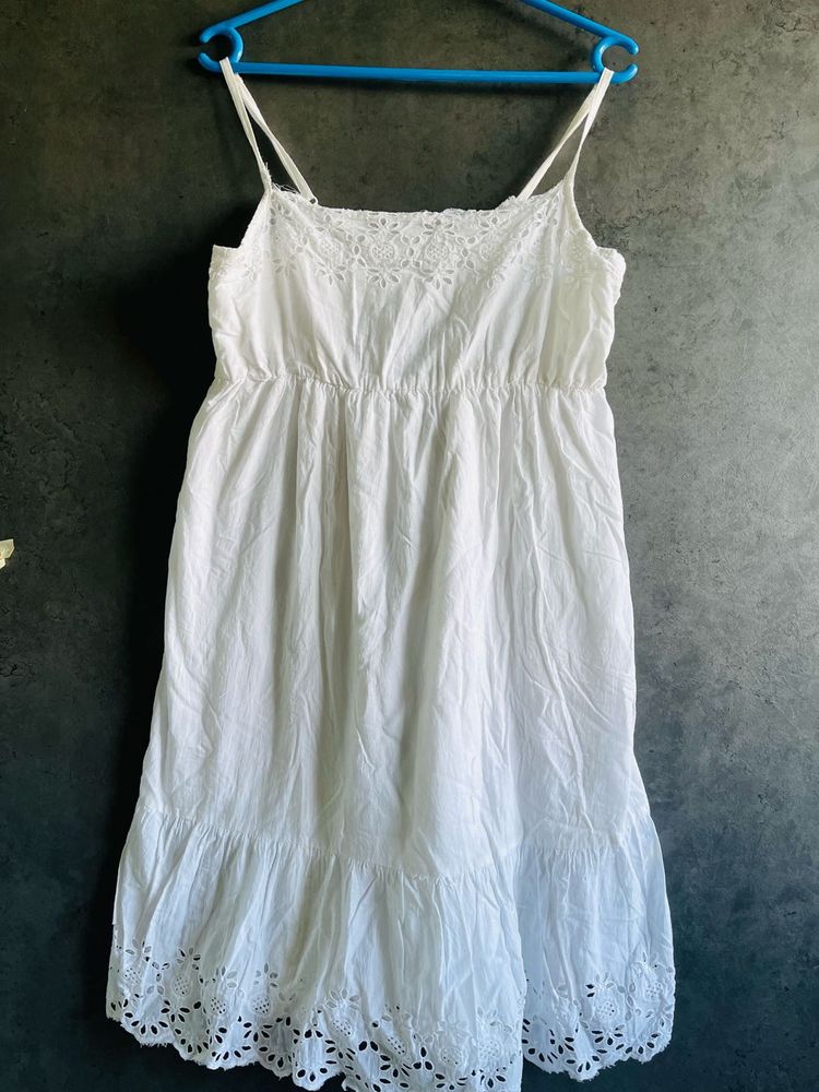 White Sundress with Lace Detail