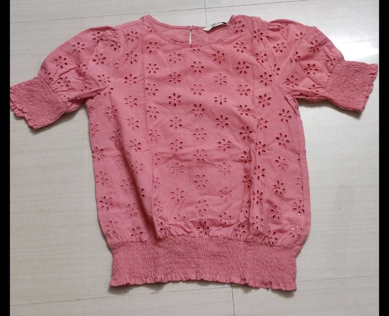 pink schifli dnmx top