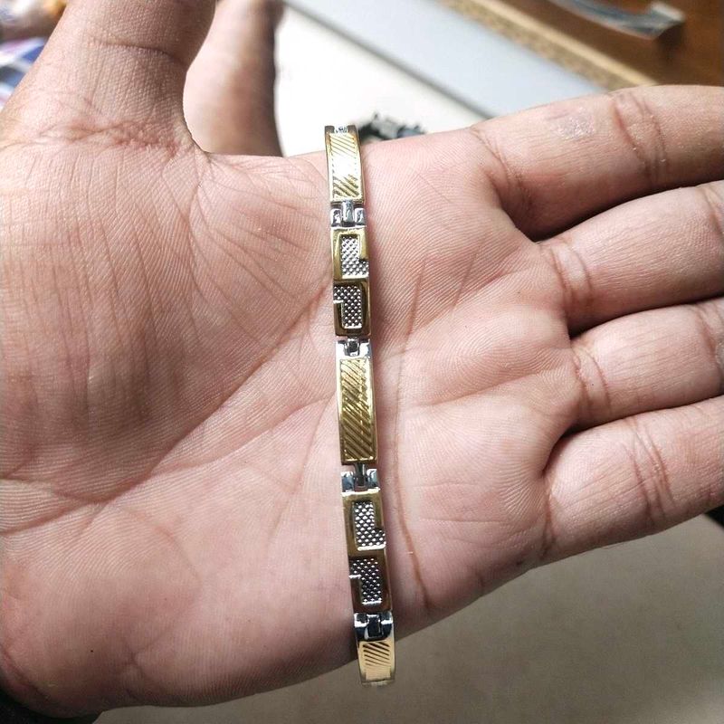 Italian Silver Bracelet with Premium Gold Polish