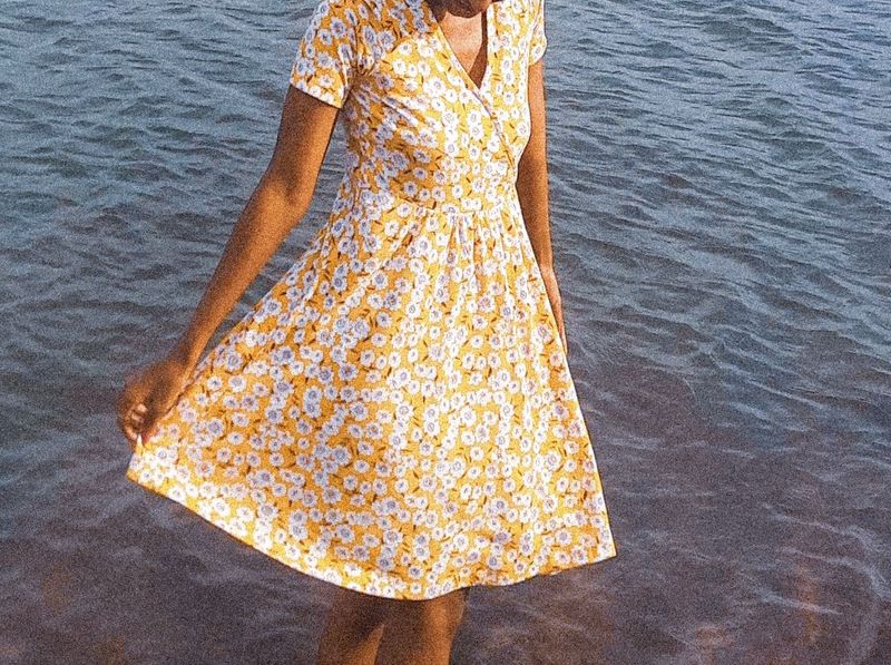 Floral Print Wrap Dress