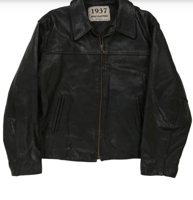 CANADASPORTSWEARVARSITY JACKET -SMALL BLACKLEATHER