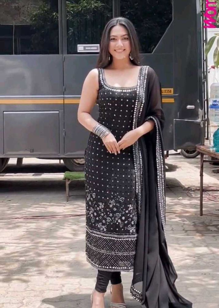 🖤🖤Real Mirror Work Black Suit🖤🖤