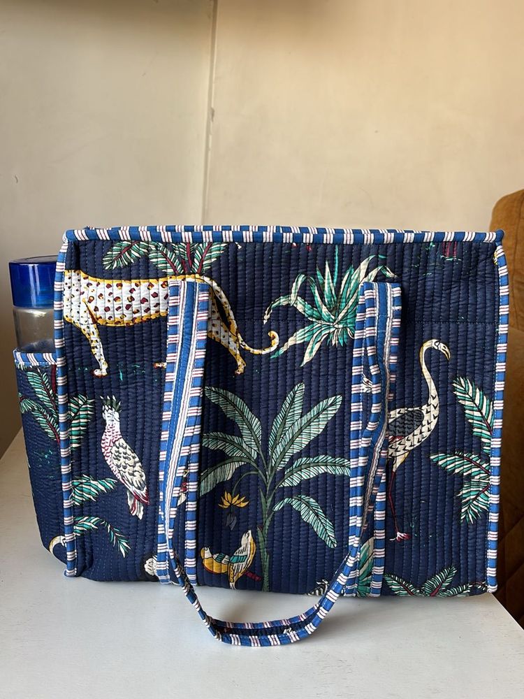 ✨💙Quilted Blue Cotton Tote 💙✨