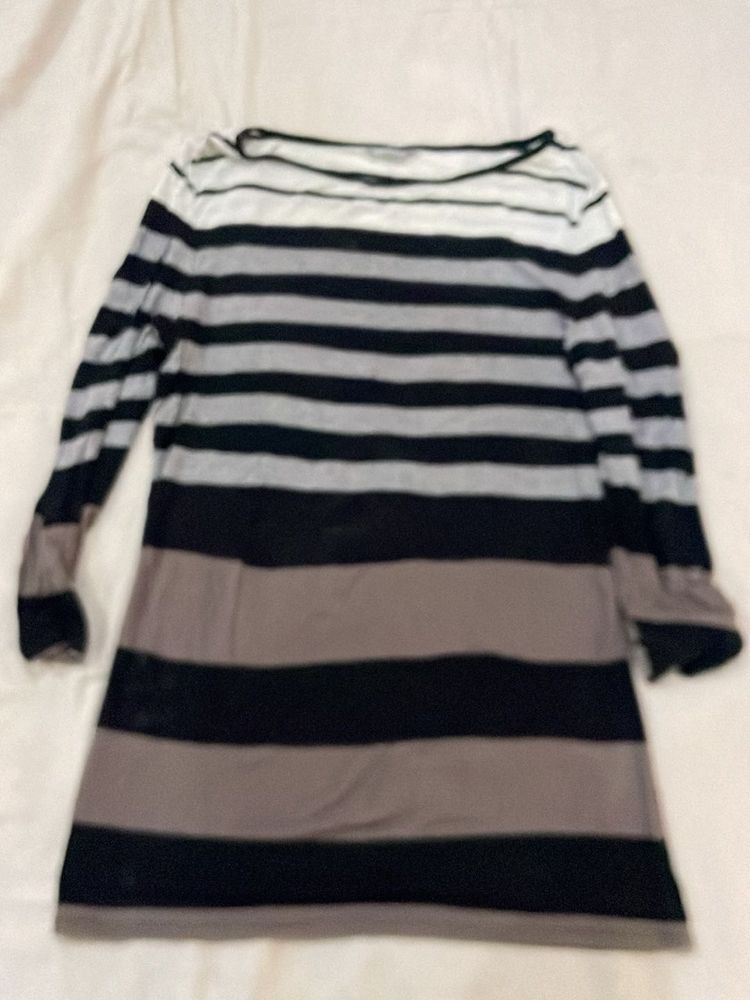 Striped Long Sleeve Dress