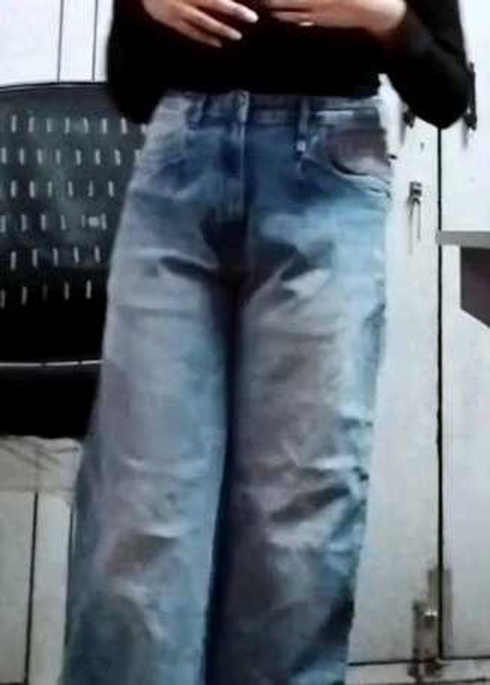 Trendy Denim Wide-Leg Jeans