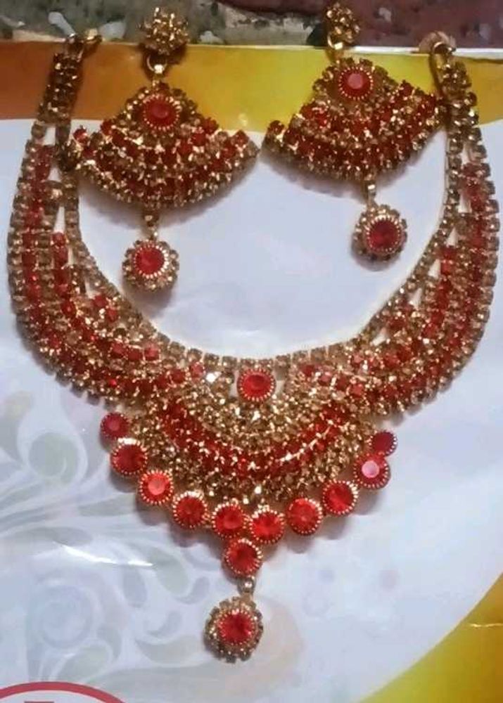 Red &amp; Gold Jewelry Set