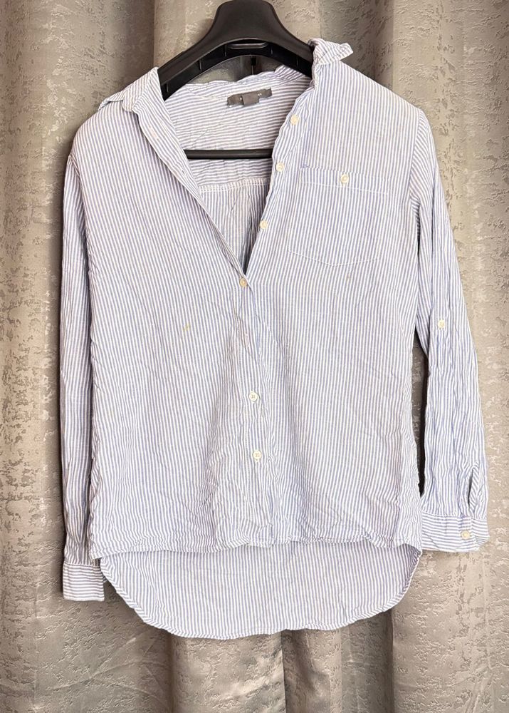 Skyblue And White Striped Shirt