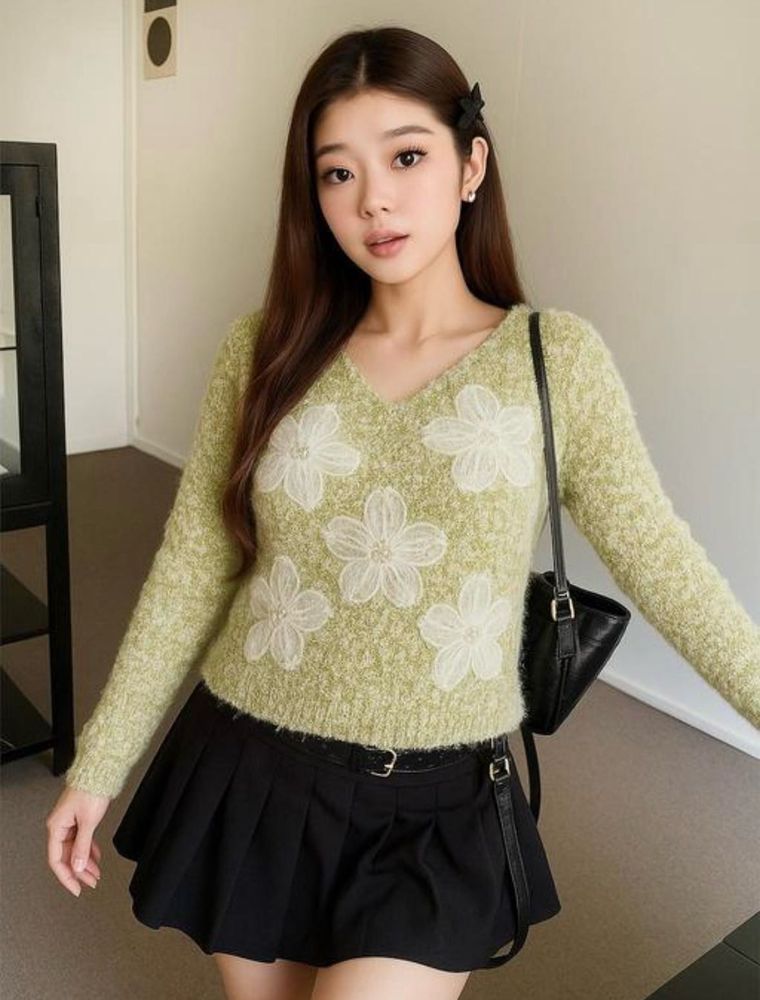 Floral Knit Sweater