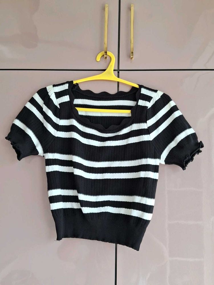 Striped Knit Top