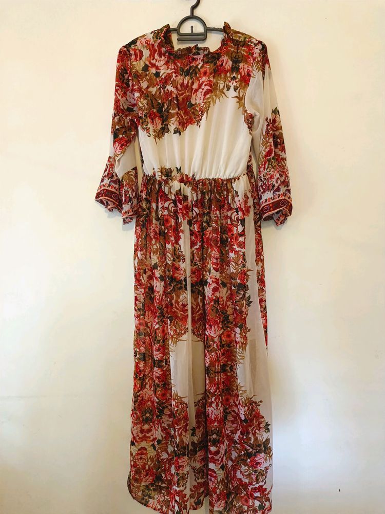 🥀Floral Printed Korean Dress 😍🫰👗