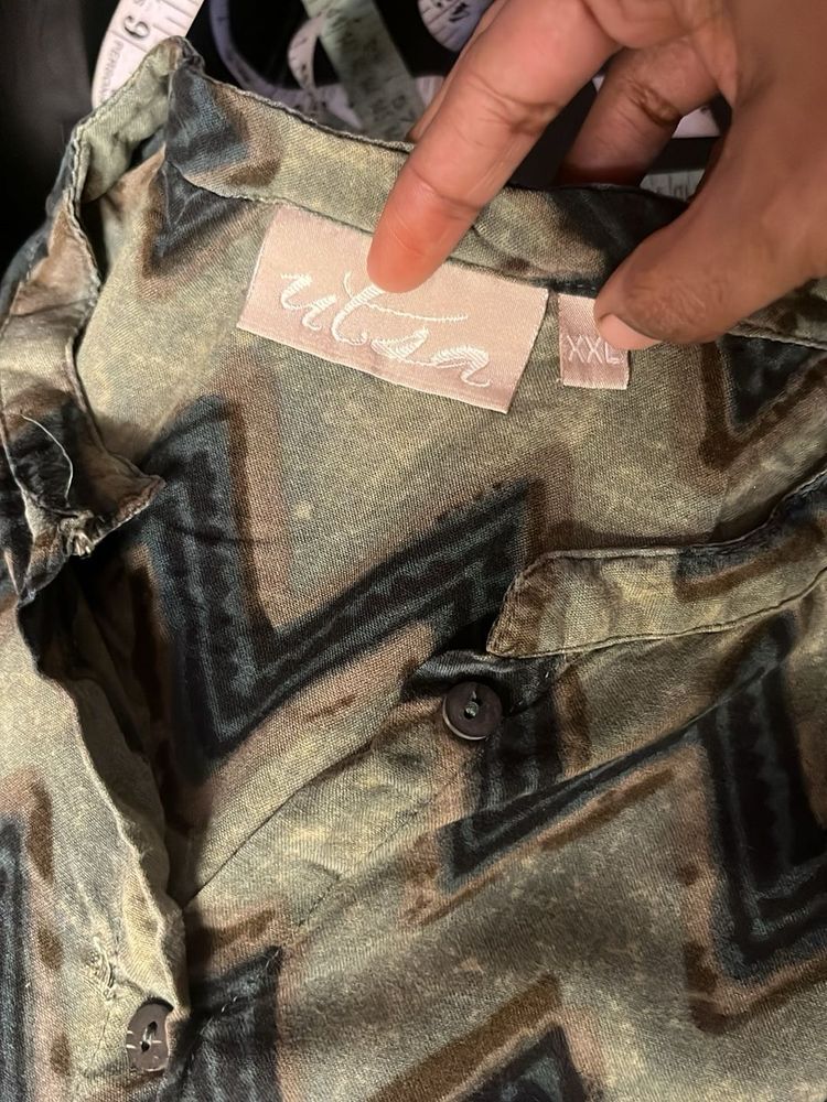 Ulta Green Patterned Top