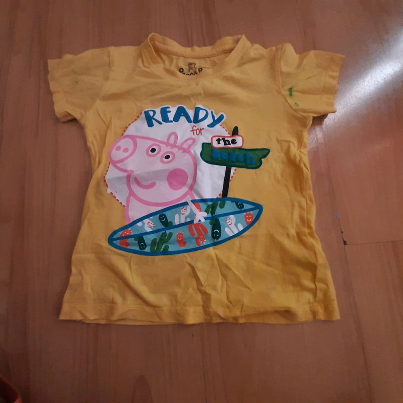 Peppa Pig Tshirt For 4 To 6 Yr Old Girls with color defect