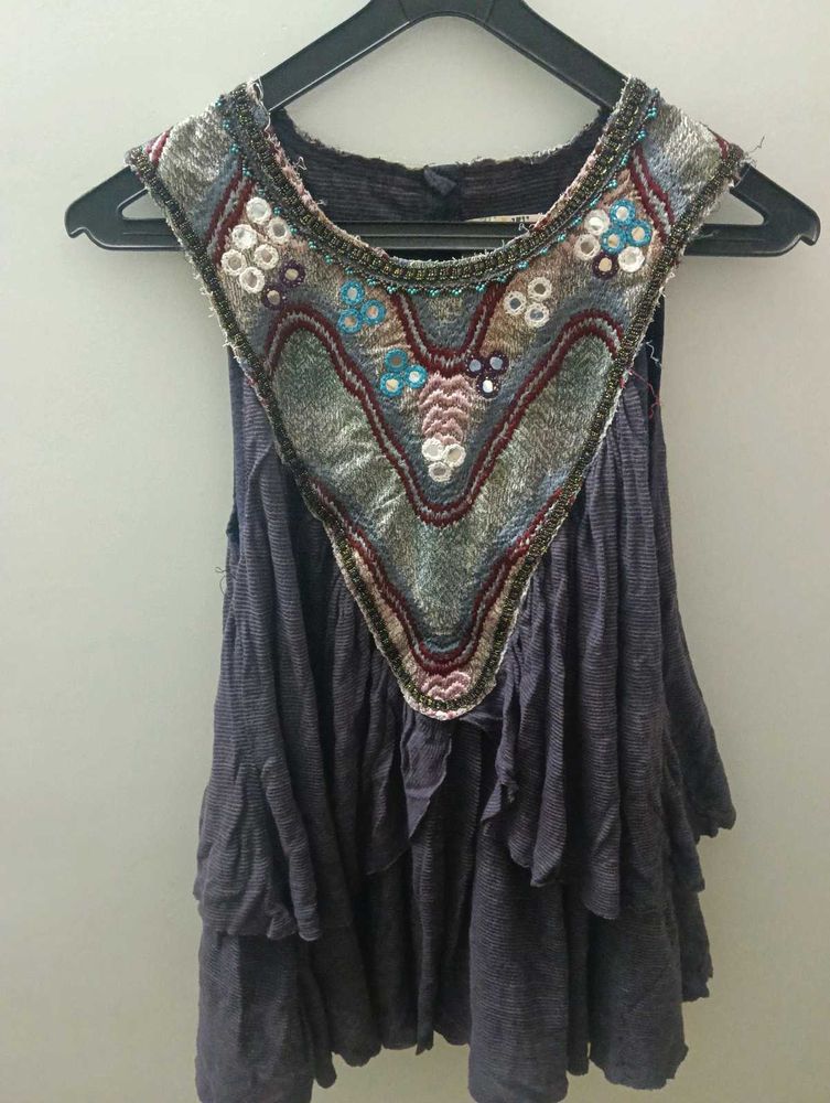 Embroidered Boho Top