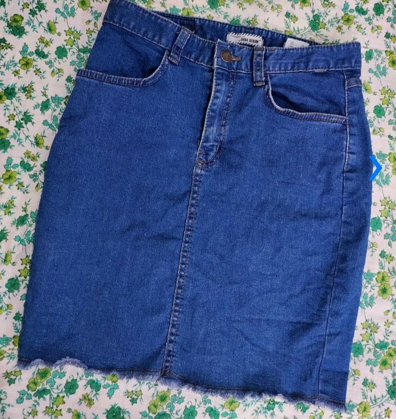 Denim Mini Skirt