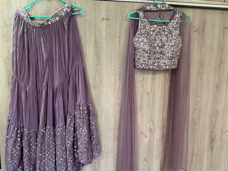 Lavender Lehenga Choli Set
