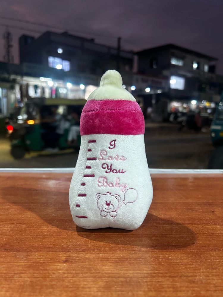 Baby Toy stuffed milk bottle plush with rattle sou