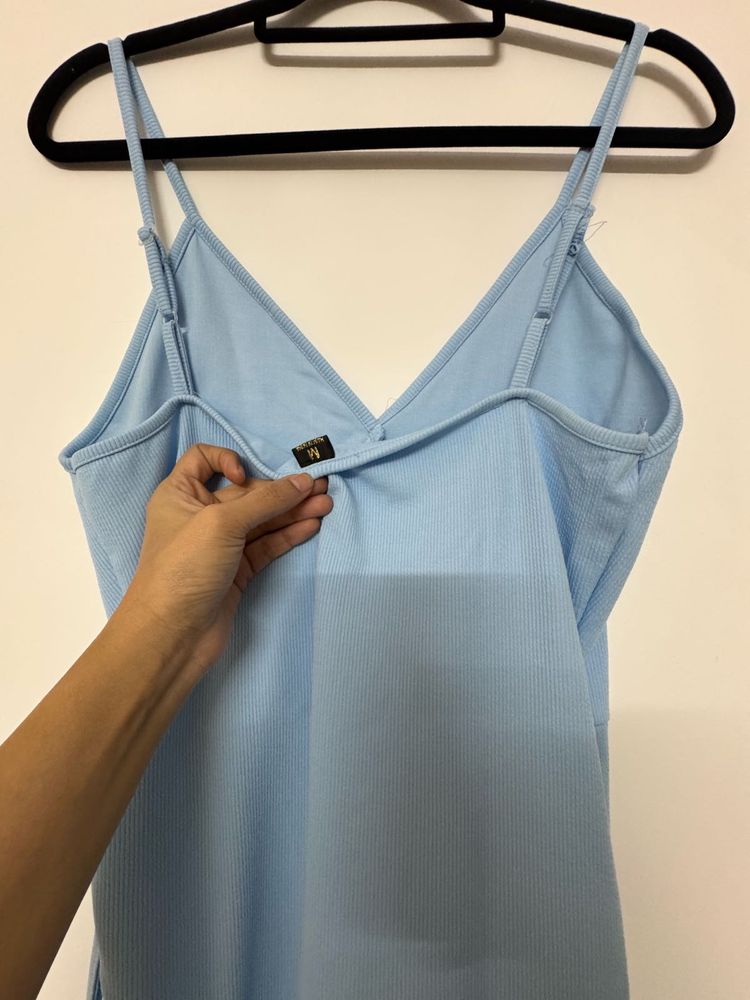 Women Cute Light Blue Cami Dress