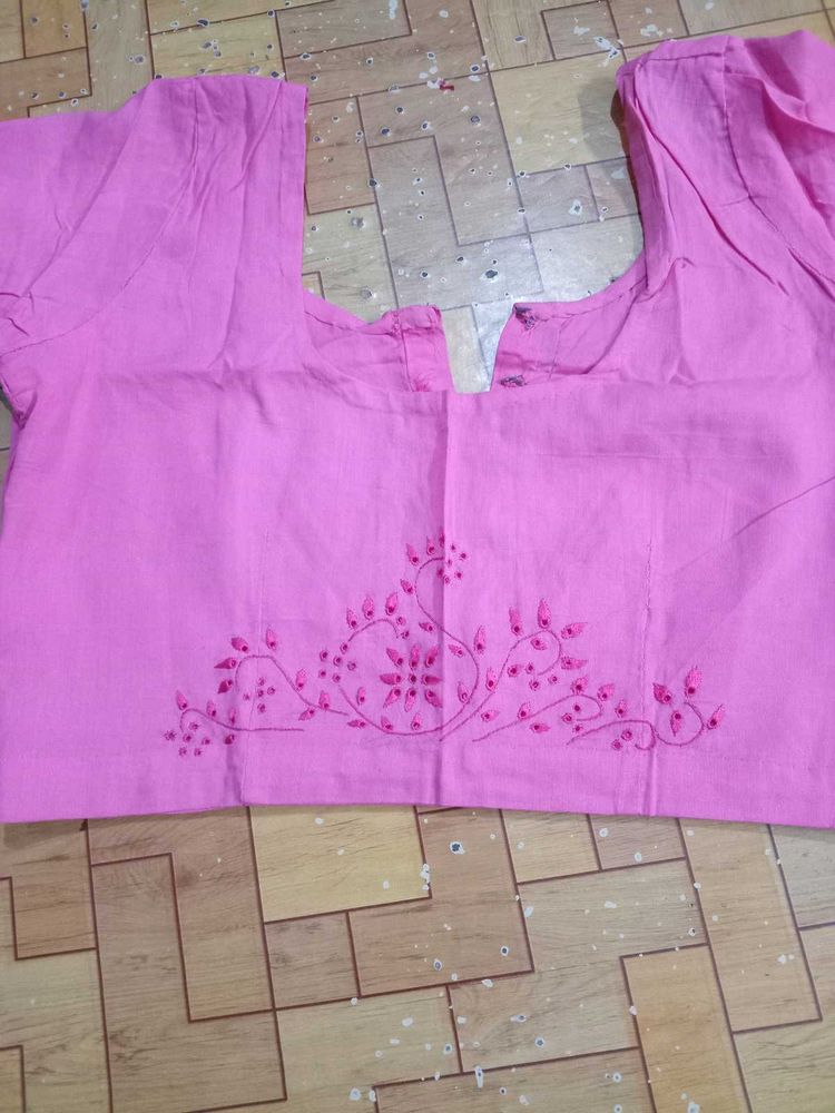 Pink Embroidered Blouse