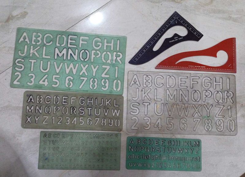 Vintage Drafting Stencils &amp; Tools