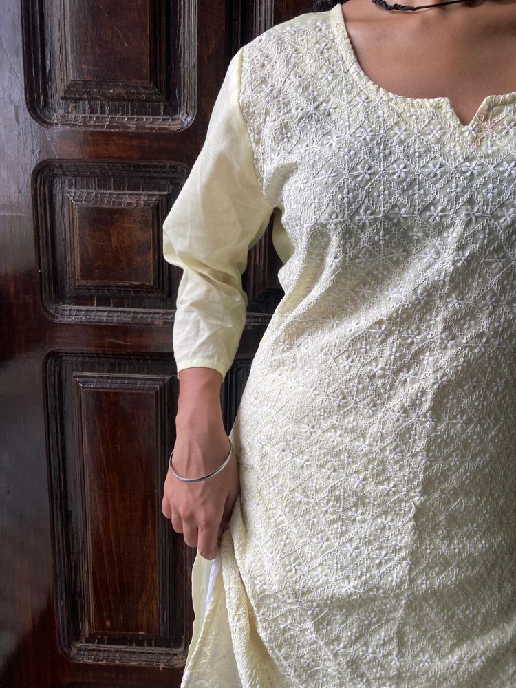 Pastel Yellow Kurti - Unused
