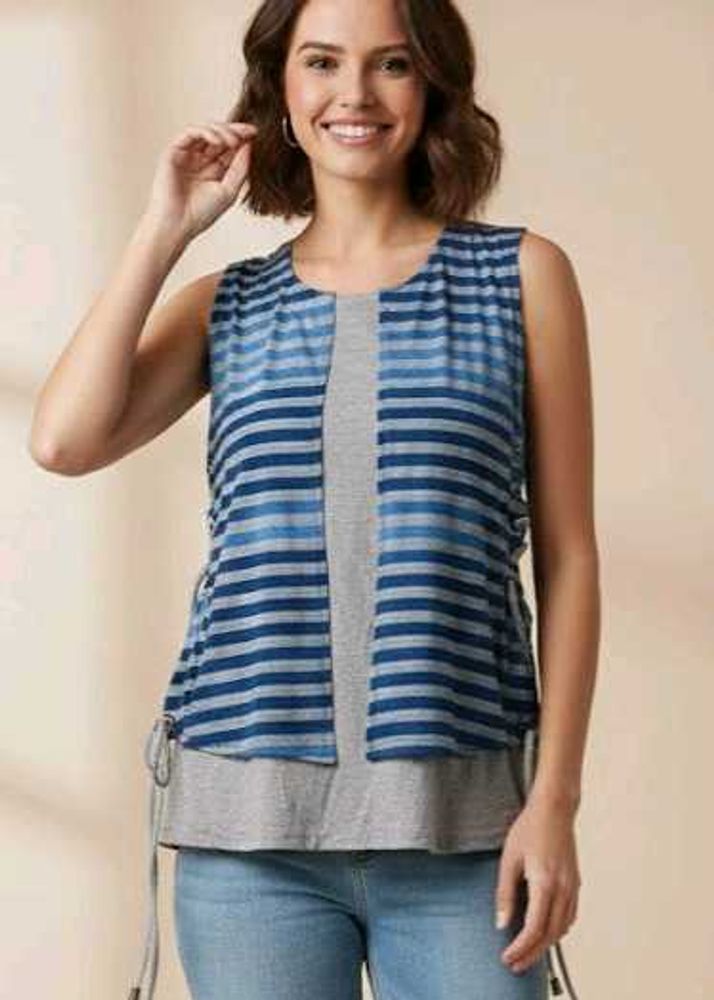 ‼️FREE DELIVERY‼️Striped Sleeveless Top