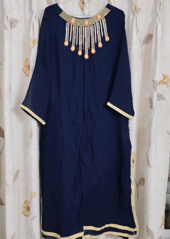 Elegant Navy Blue Kurta
