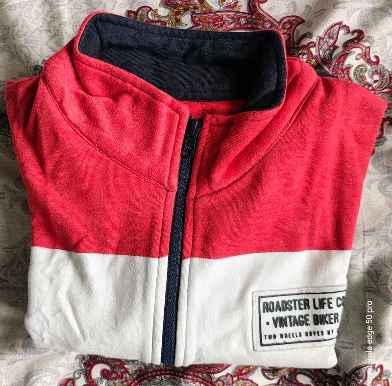 Men&#39;s Red &amp; White branded Sweatshirt