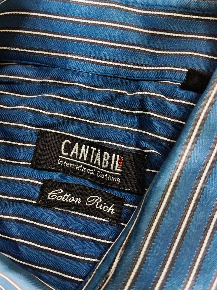 Cantabil Striped Cotton Shirt And Pant