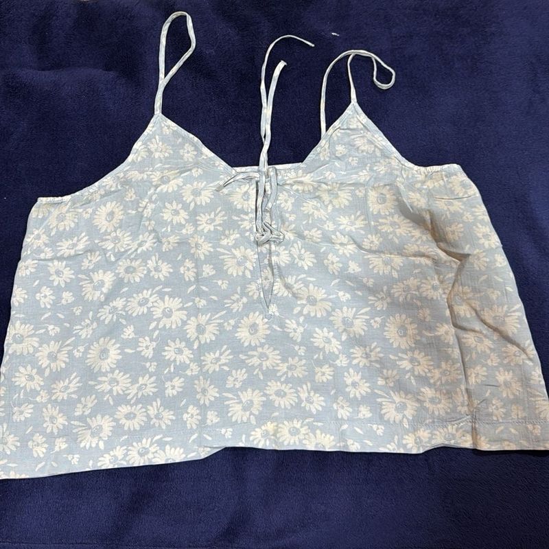 Floral Powder Blue Top