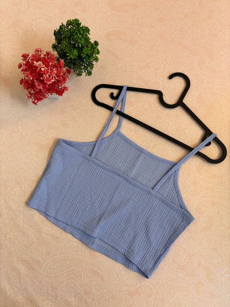 ✨ Urbanic Blue Cropped Cami Top - Size M ✨