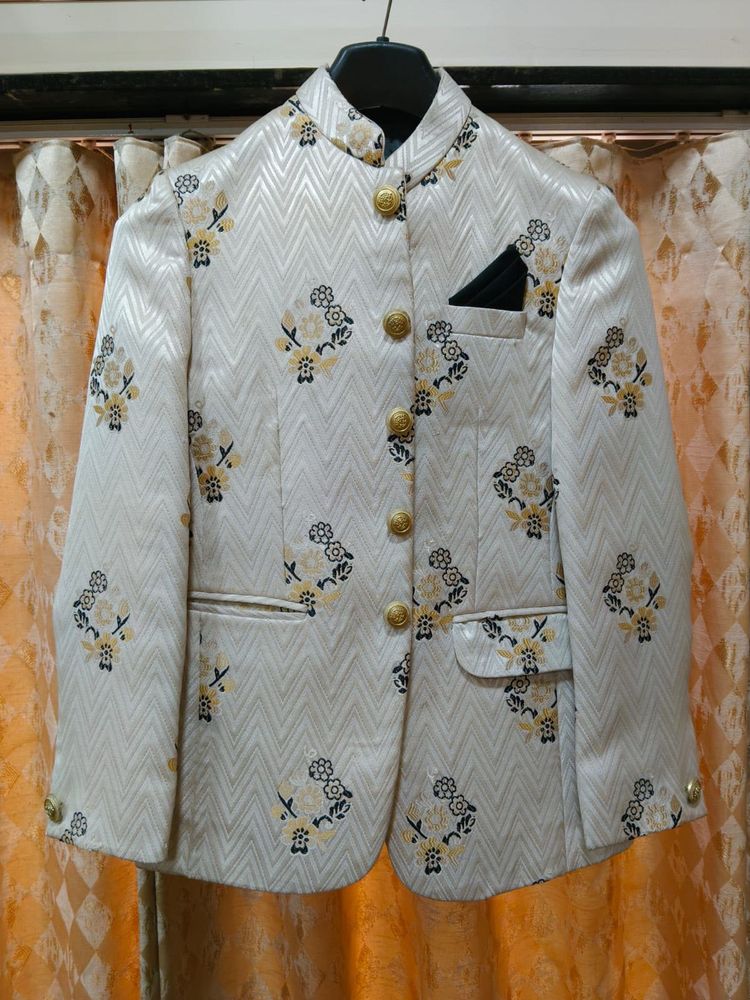 Floral Print Wedding And Party Wear Jodhpur Jacket