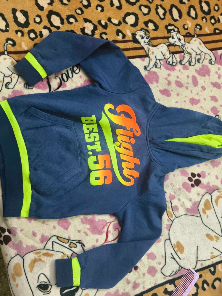 Cool Blue Hoodie for 4-7 years boy