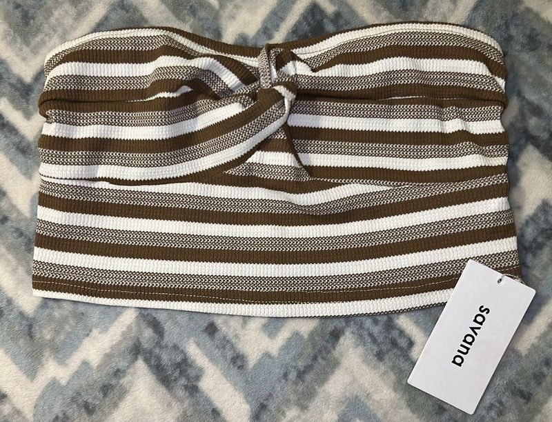 Striped Knot Tube Top