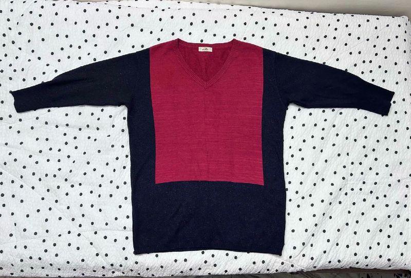 Color Block Long Sleeve Sweater