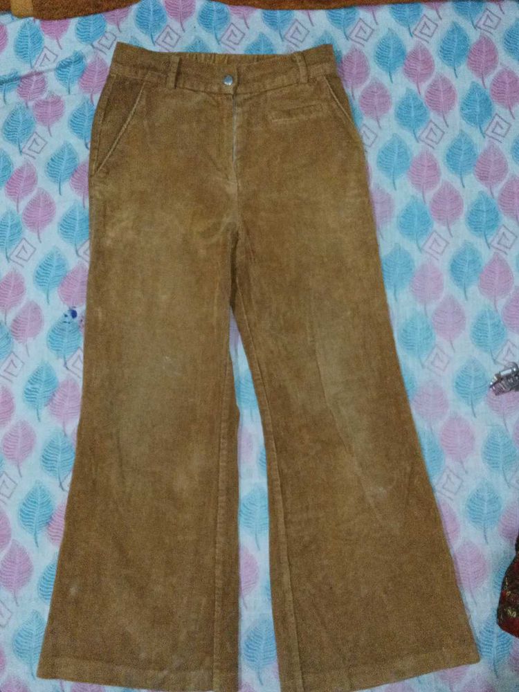 Brown Flared Pants