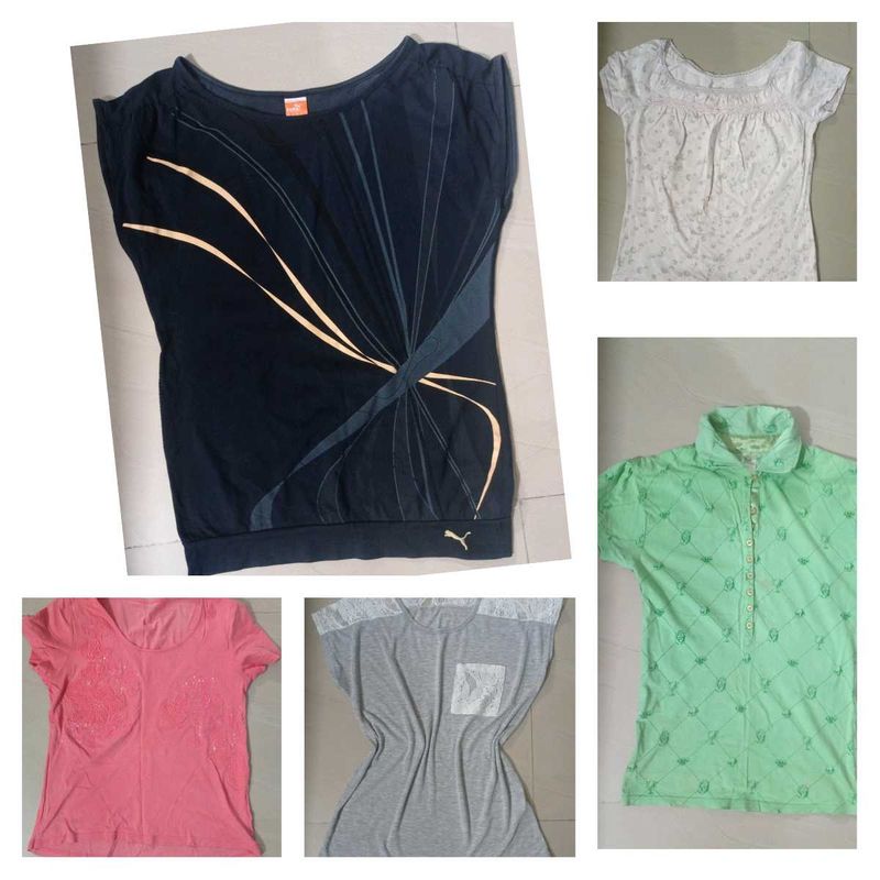 Combo of 5 Women Tops