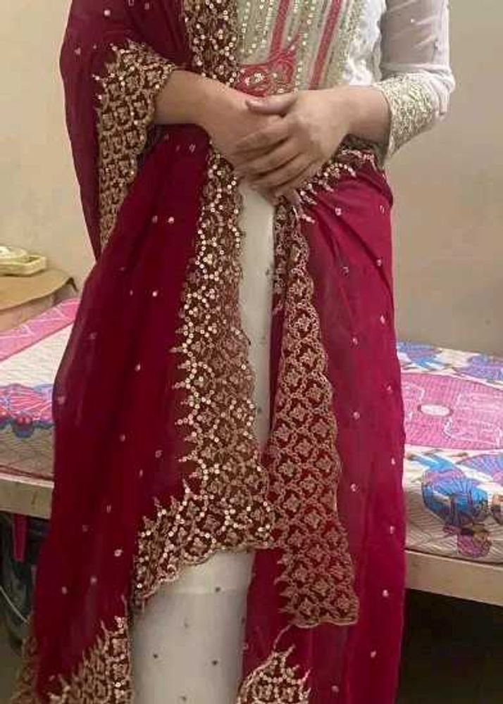 Maroon Embroidered Indian Suit