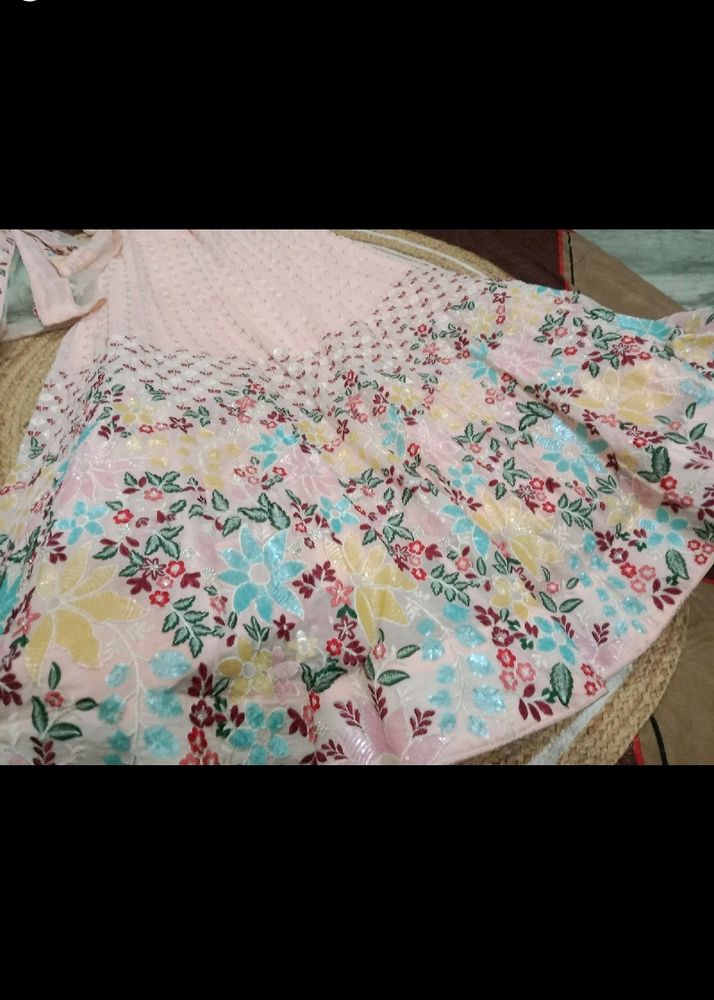 Peach Flower Lehnga Two Blouse Price Dropped 🎉🎉