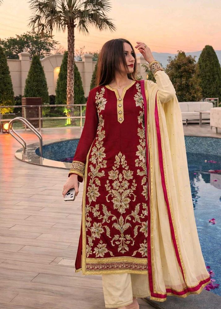 Elegant Embroidered Kurta Set