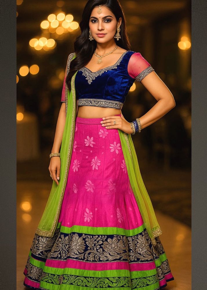 Pink Fish cut lehenga