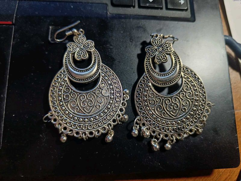 Silver Jhumka
