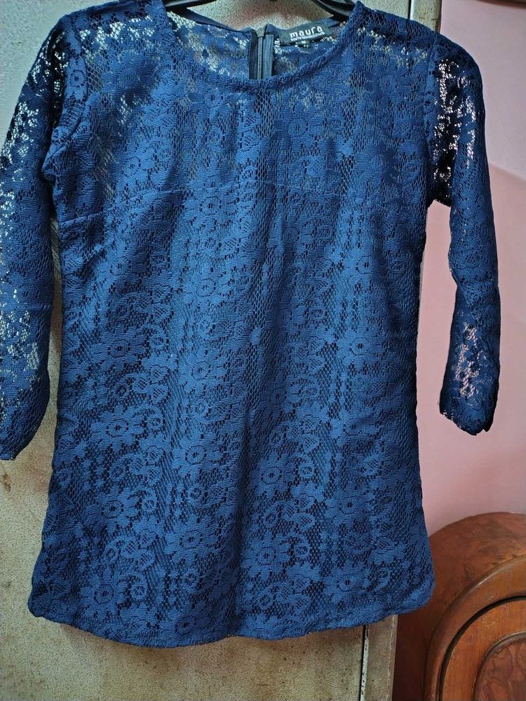 New Net Top With Back Zip